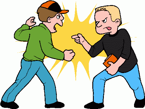 Free clipart images kids fighting