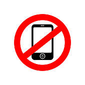 No mobile phone clipart
