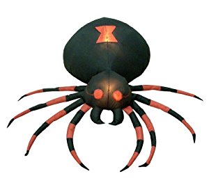 Amazon.com: 4 Foot Wide Halloween Inflatable Black Spider Yard ...