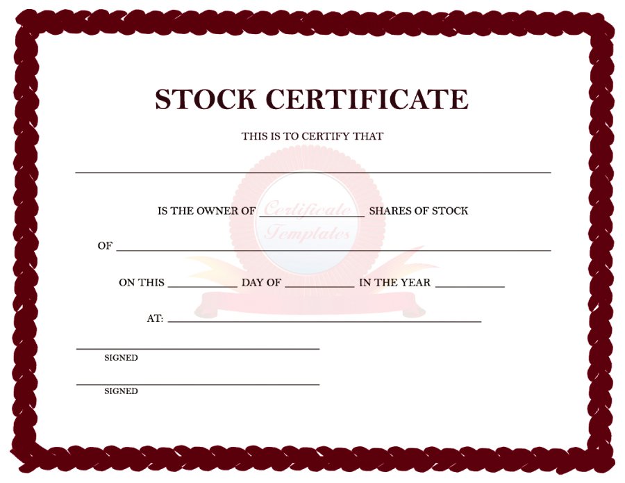 40+ Free Stock Certificate Templates (Word, PDF) - Template Lab