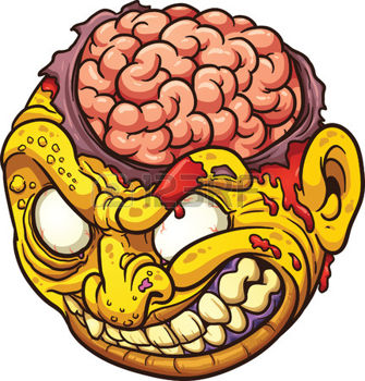 Zombie brain clipart