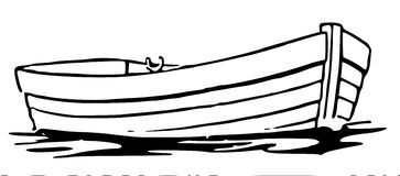 Row boat clipart black and white