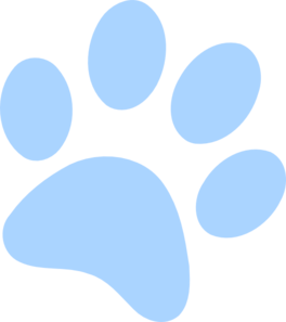 Blue Paw Clipart