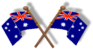 Australia clip art of crossed Australian National Flags and other ...