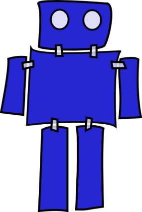 Download Blue Robot clip art Vector Free