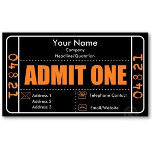 Blank Admit One Ticket Template