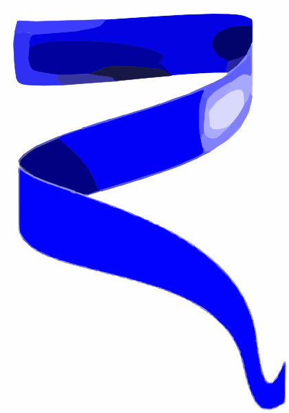 Blue Ribbon clip art - vector clip art online, royalty free ...