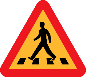 Pedestrian Crossing Sign clip art - vector clip art online ...