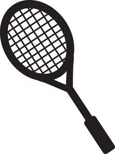 Tennis Racket Clipart Image - Clip Art Silhouette Of A Tennis Racket