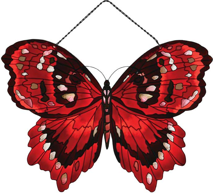 Suncatcher-SSP1002-Red Butterfly-Joan Baker Designs