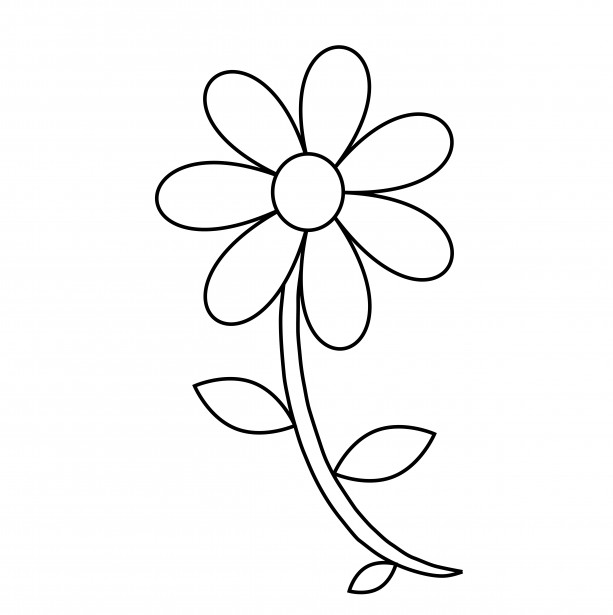 Coloring Pages: Flower Outline Coloring Page Free Stock Photo ...