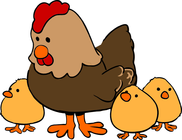 Hen With Chicks Clip Art - vector clip art online ...