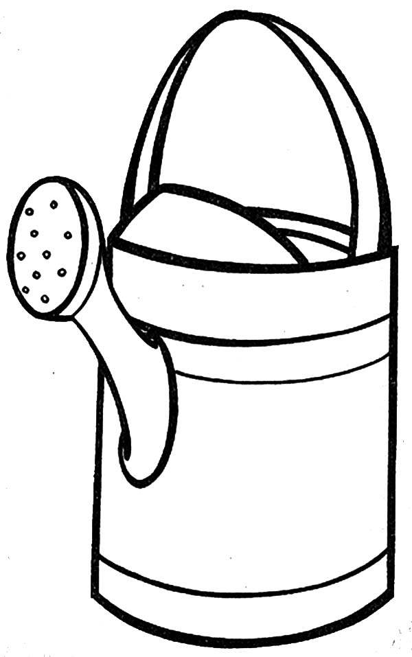 Watering Can Coloring Page for Kids | Coloring Sun