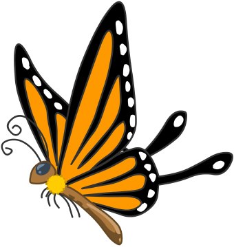 Flying Butterfly Clipart - Free Clipart Images