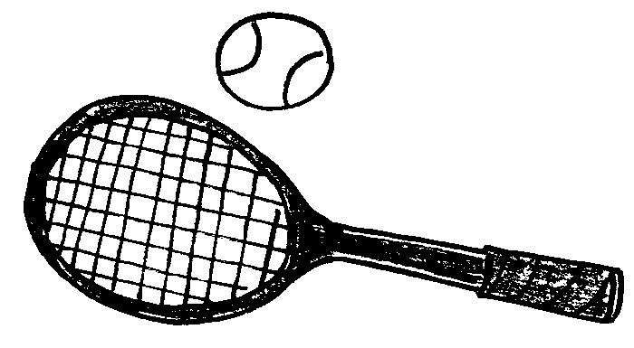 TENNIS clip art black and white | Chapter 07: Activities | Pirate ...