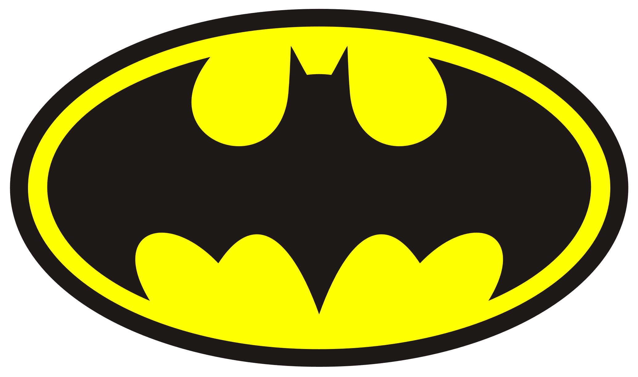 Round batman logo clipart