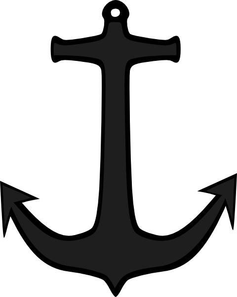 Anchor clipart black and white