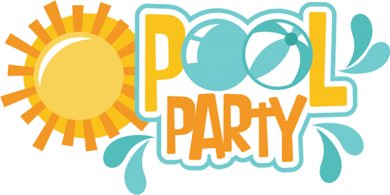 Pool Party Borders Clipart