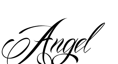 Angel Tattoo in Mardian Font 129.23333333333335px