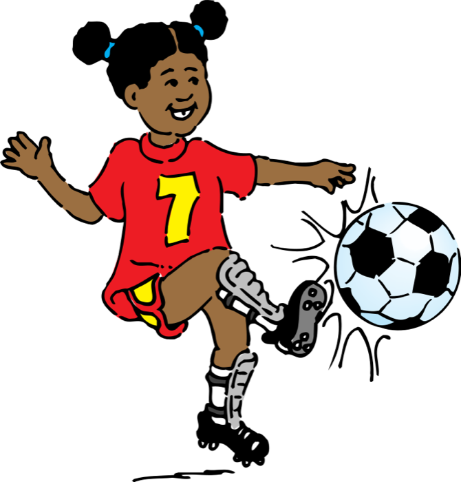 Animated football player clipart