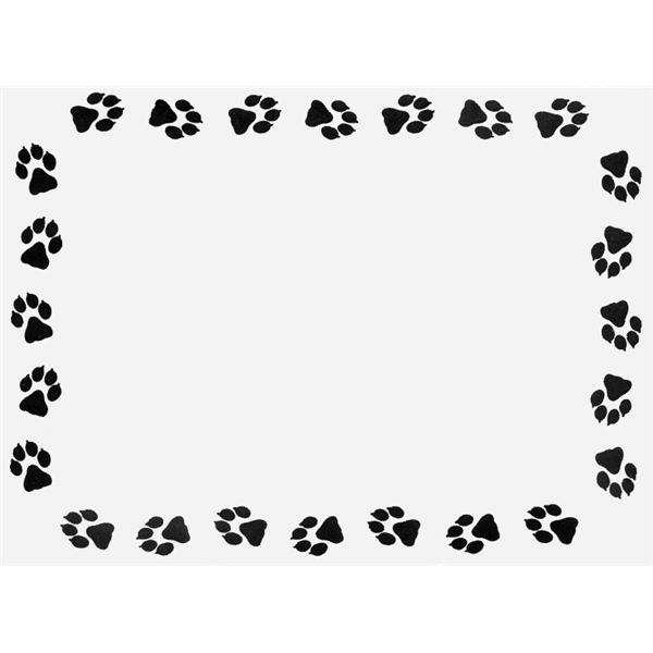 Puppy Paw Border Clipart