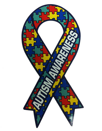 Autism support ribbons clipart