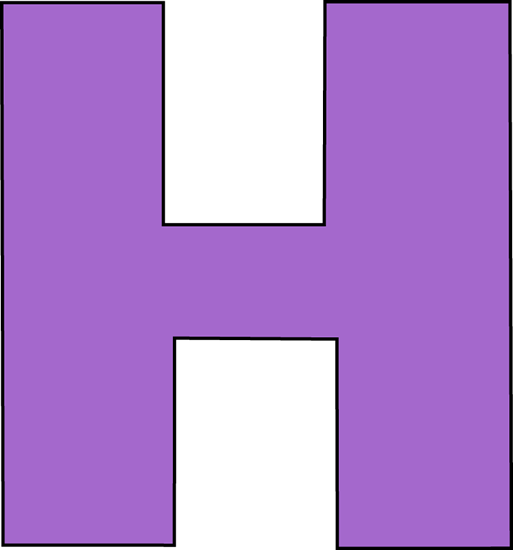 Purple Letter H Clip Art - Purple Letter H Image