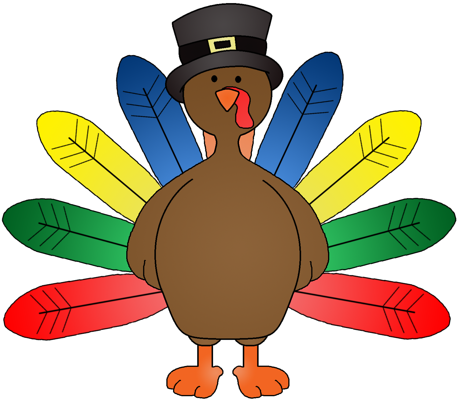 Turkey Feather Clipart Black And White - Free ...