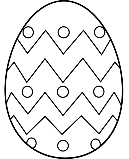 Easter Egg Clip Art Coloring Page - Free Clipart ...