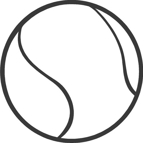 Tennis Ball Outline - Free Clipart Images
