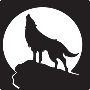 wolf howling at moon | stencil ideas | Pinterest