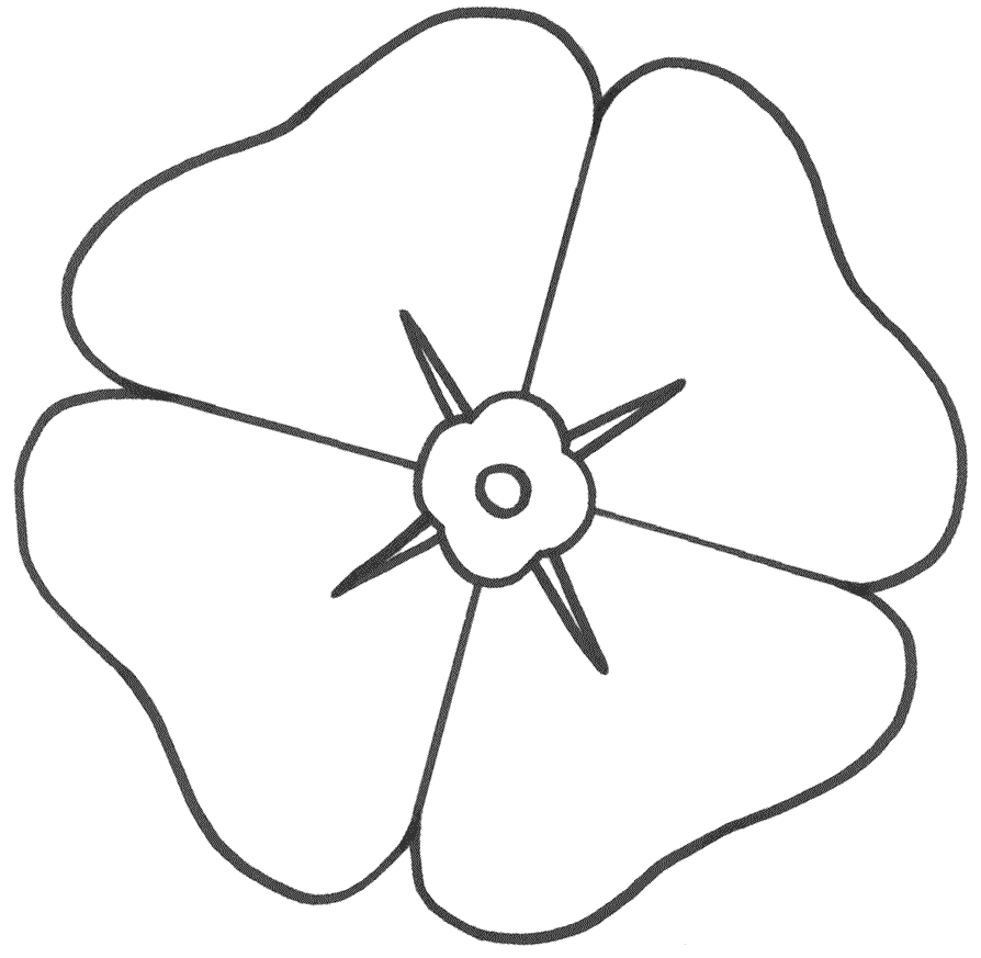 Template Poppy Flower - ClipArt Best