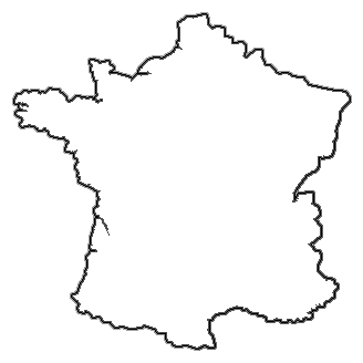 Map France Outline Cities