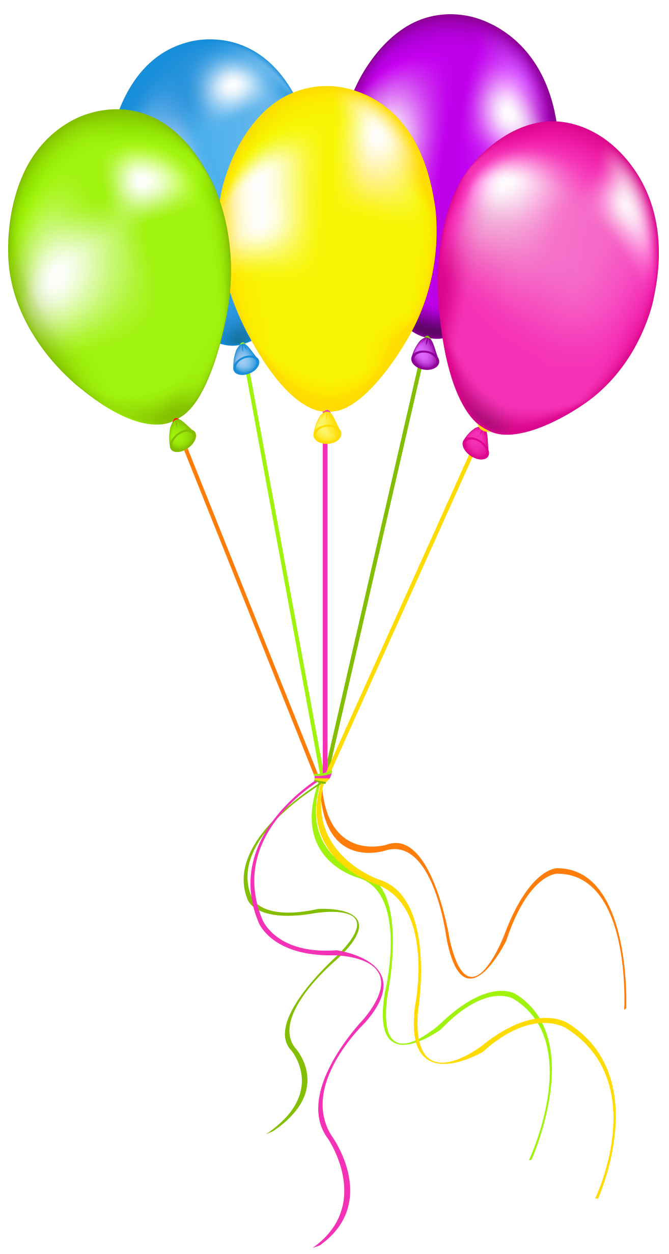Neon Balloons PNG Picture