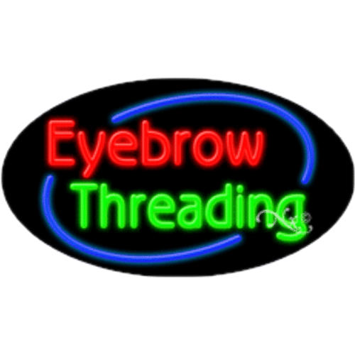 Eyebrow Threading Neon Sign - Flashing: w/Border only $301.99 ...