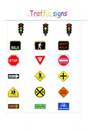 English teaching worksheets: Traffic signs
