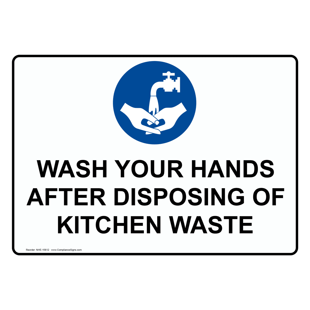 Wash Your Hands Before Handling Food Symbol Sign NHE-15610 Wash Hands