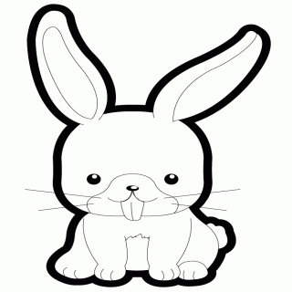 Cute Cartoon Bunny For Kids - Litle Pups