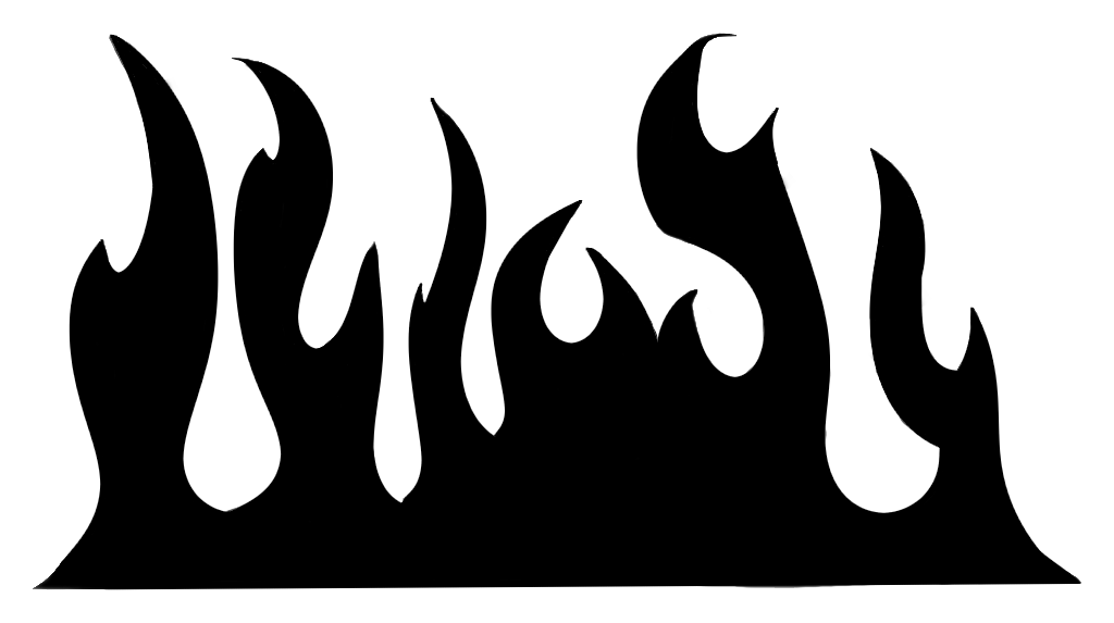 Flames stencil
