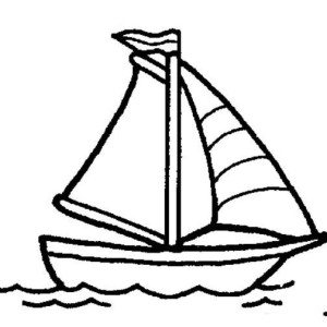 Big Sail Boat Coloring Page: Big Sail Boat Coloring Page ... - ClipArt ...