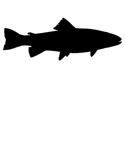 Black trout silhouette by kwg0 redbubble clipart image #37194