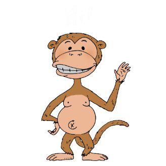 Cartoon funny monkey (Hi! & Bye!)