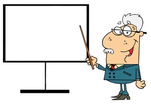 Teacher Clipart Image - Clip Art Of An Elderly Professor Teaching ...