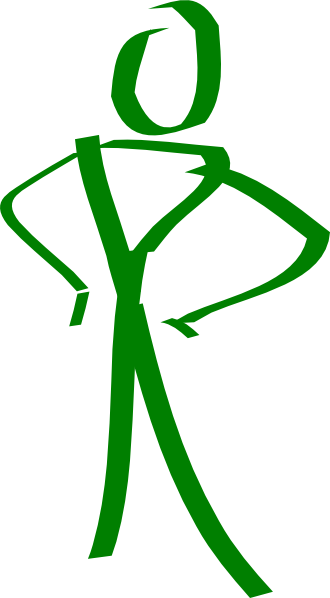 Green Stick Man Clip Art - vector clip art online ...
