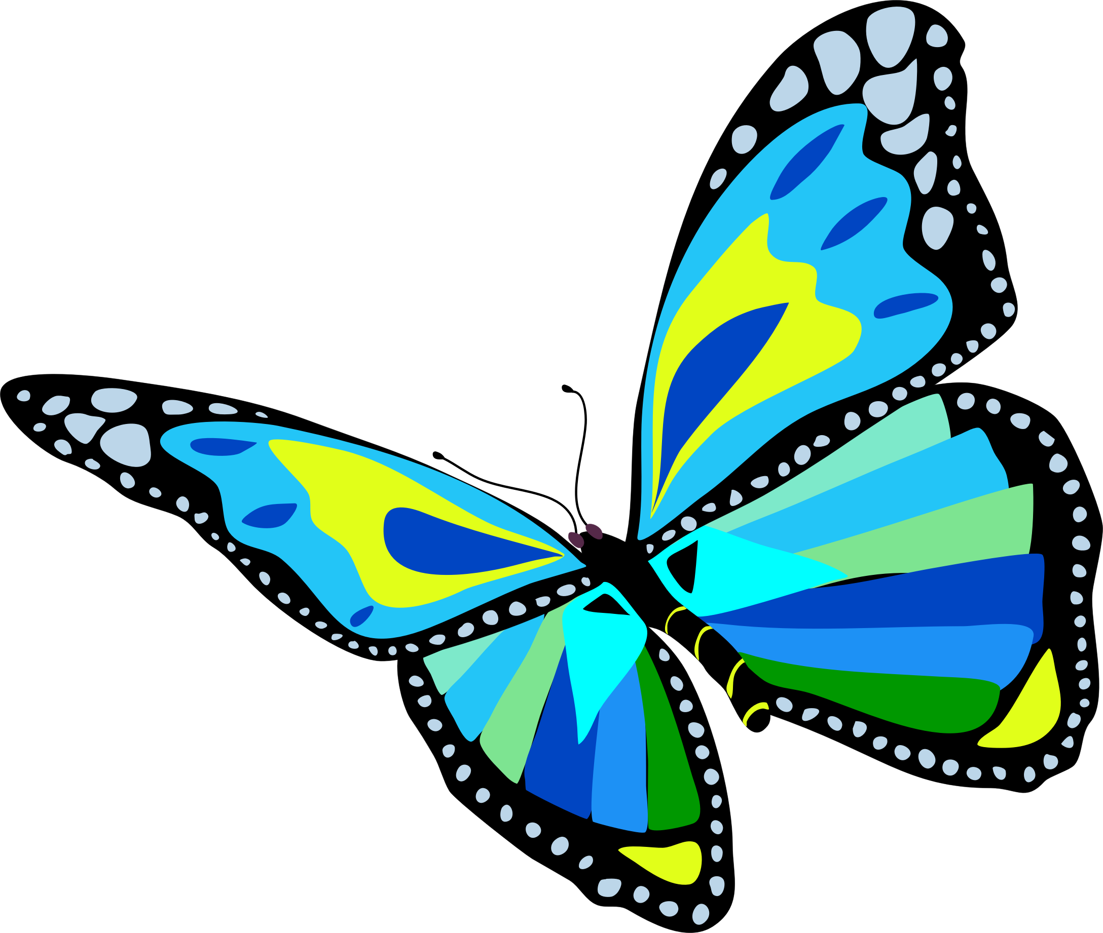 Flying butterfly clipart