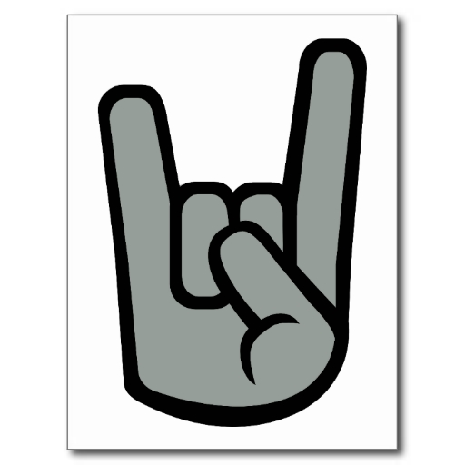 Rock On Hand Symbol - ClipArt Best
