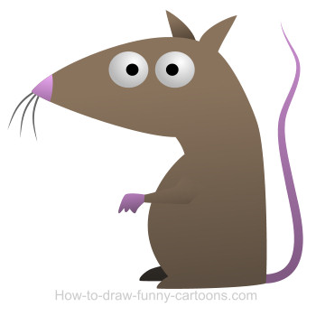 Drawing a rat cartoon