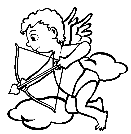 Cupid Clipart Black and White craft projects, Black and White ...