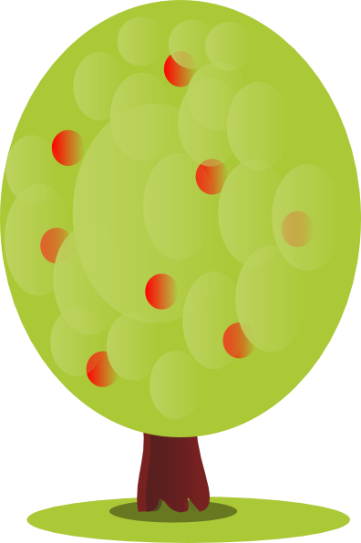 Peileppe Red Fruit Tree Clip Art - vector clip art ...