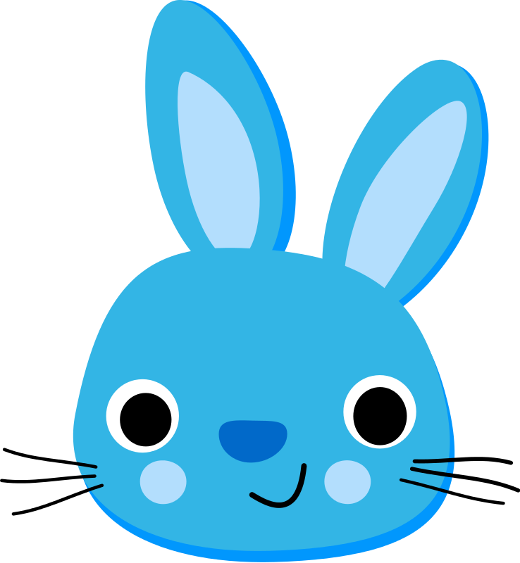 Easter bunny face clipart